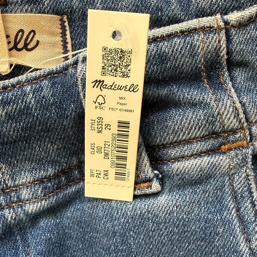 Madewell High-Waist Jeans Tapered Denim Trousers nwt 29 barrel style